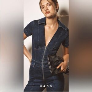 Anthropologie Indigo Denim Overalls